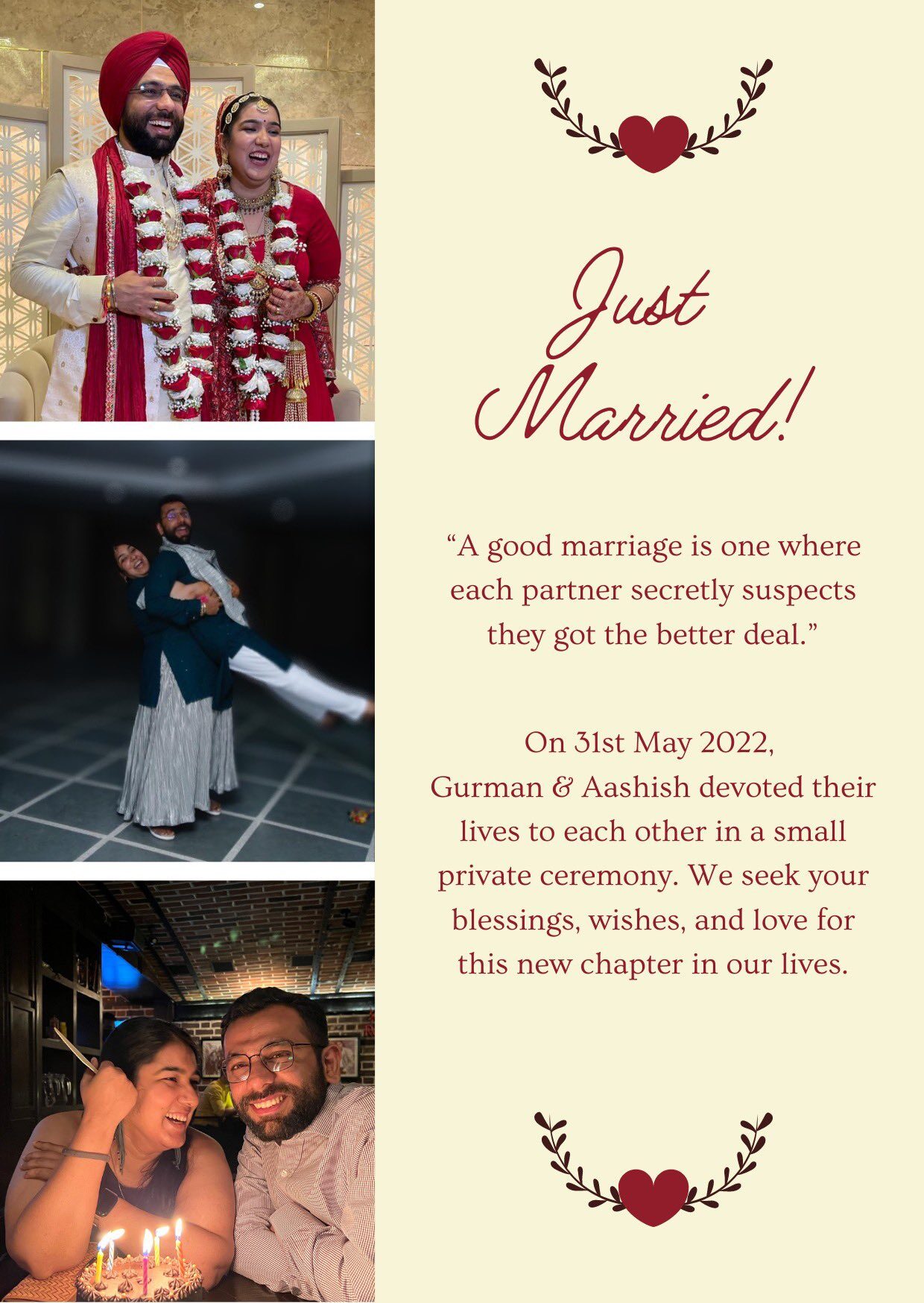 Aashish and me on our wedding day