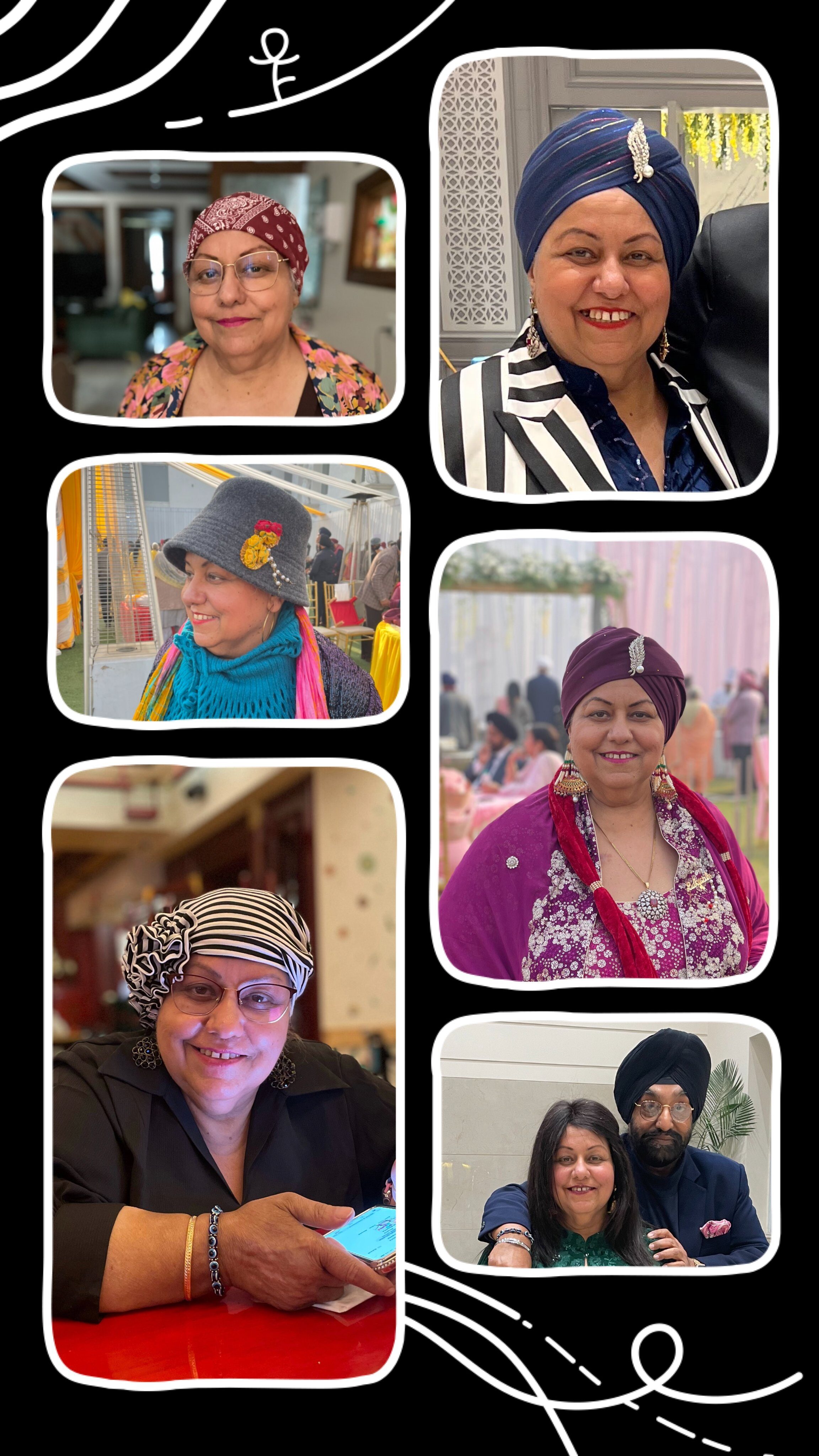 My mum dressed up during her chemotherapy treatment