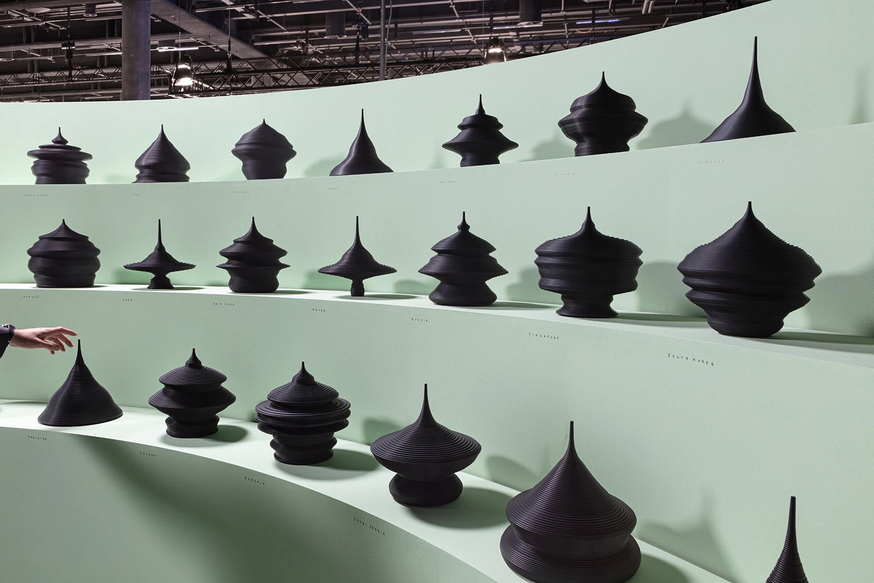 State of the World as Population Pyramids by Mathieu Lehanneur