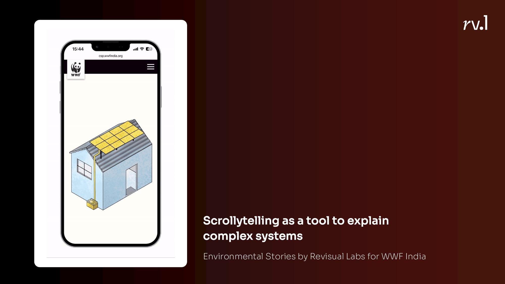 Environmental stories by Revisual Labs for WWF India — scrollytelling to explain complex systems